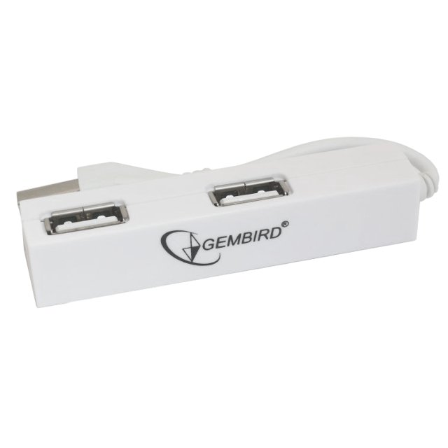USB-хаб Gembird UH-008-W на 4 порти білий корпус