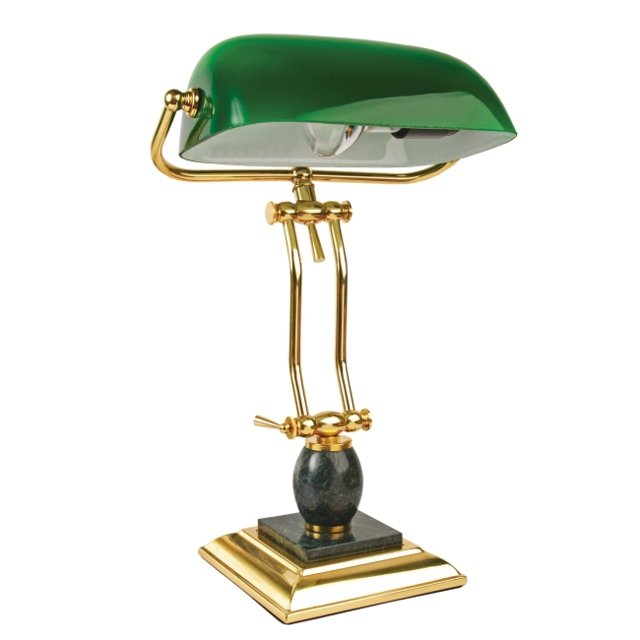 Настільна лампа мармур зелена 11330