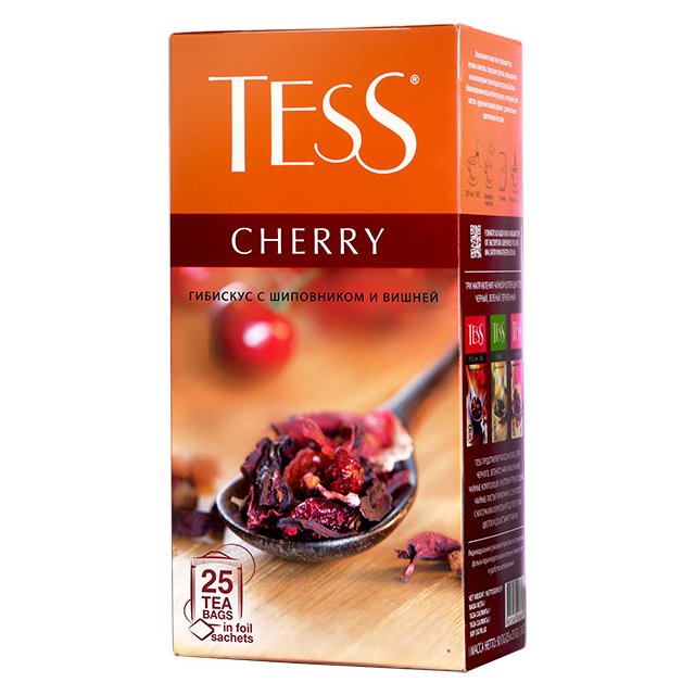 Чай Tess Cherry у пакетиках 25х2г
