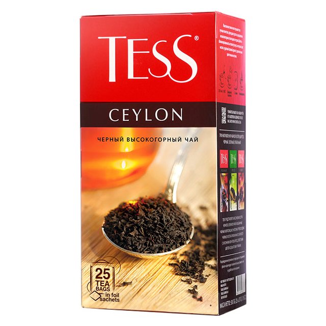 Чай Tess Ceylon у пакетиках 25х2г