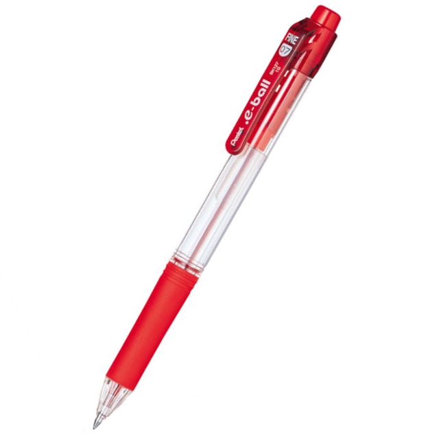 Ручка кулькова автоматична Pentel E-Ball BK-127 0,7 мм червона