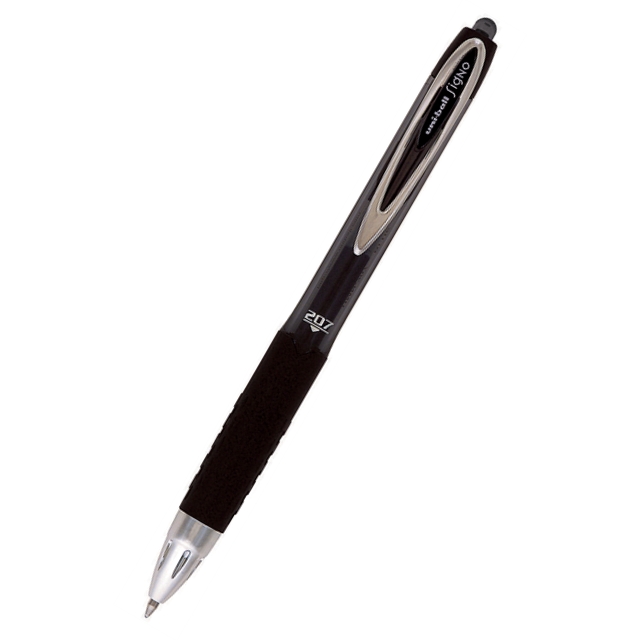 Ручка гелева автоматична Uni Uni-ball Signo UMN-207 0,7 мм чорна