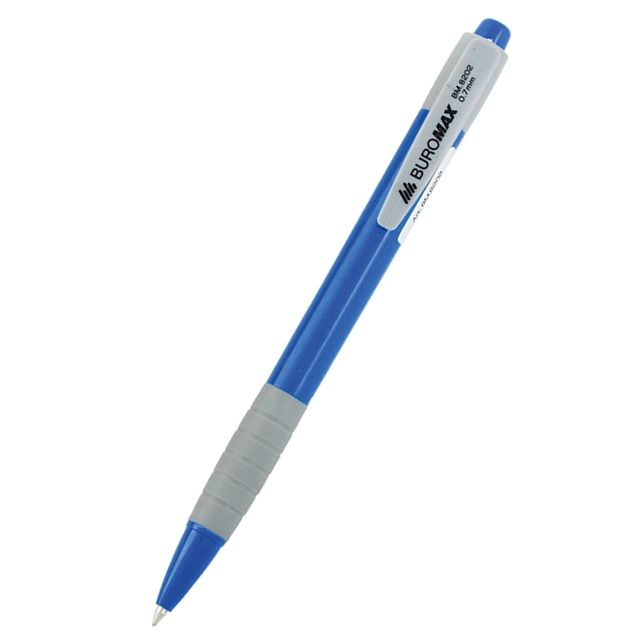 Ручка кулькова автоматична BuroMax 0,7 мм синя