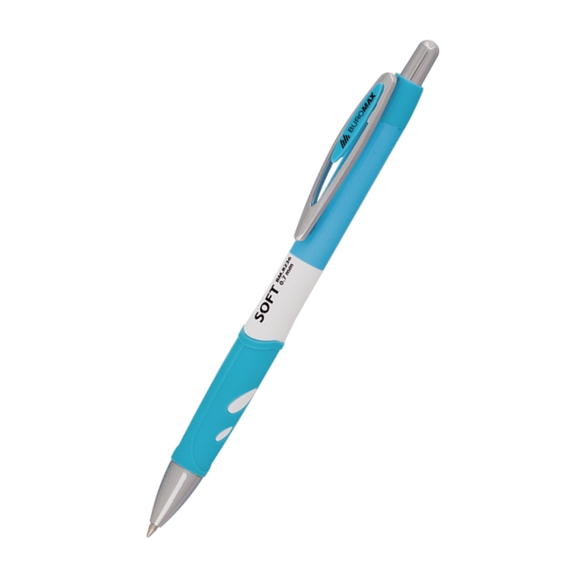 Ручка кулькова автоматична BuroMax Soft 8236 0,7 мм синя