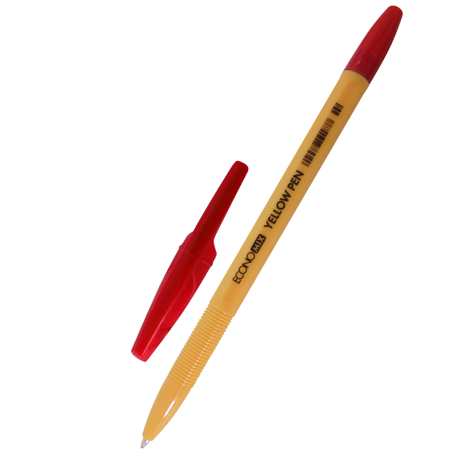 Ручка кулькова EconoMix Yellow Pen 0,5 мм червона