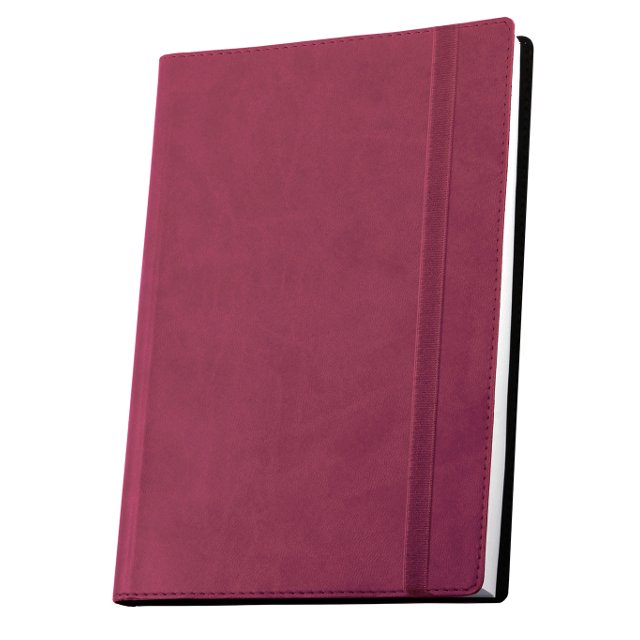 Діловий записник А6 Optima Vivella на гумці 256 сторінок в лінію рожевий