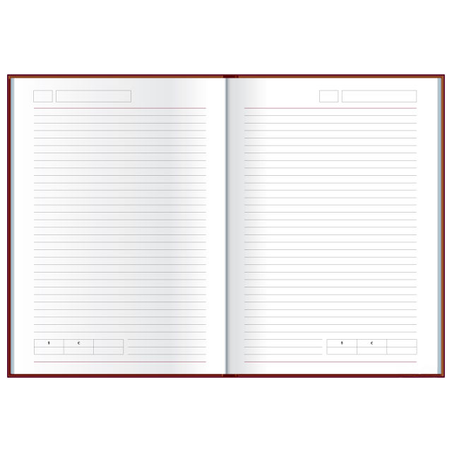 Діловий записник А6 Optima Vivella на гумці 256 сторінок в лінію червоний