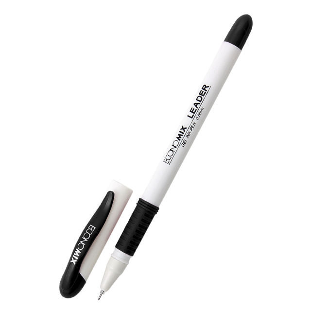 Ручка гелева EconoMix Leader 0,5 мм чорна