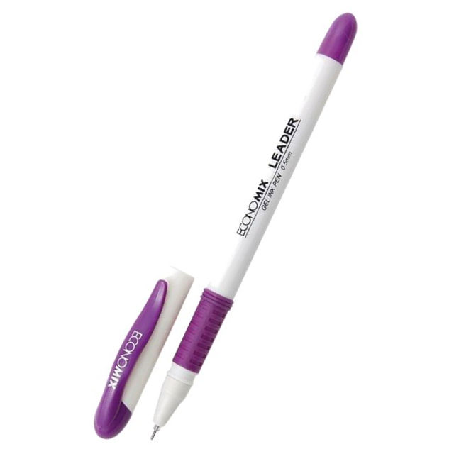 Ручка гелева EconoMix Leader 0,5 мм фіолетова