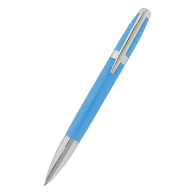 Ручка кулькова Optima Cabinet Horizon синя корпус блакитний в подарунковому футлярі