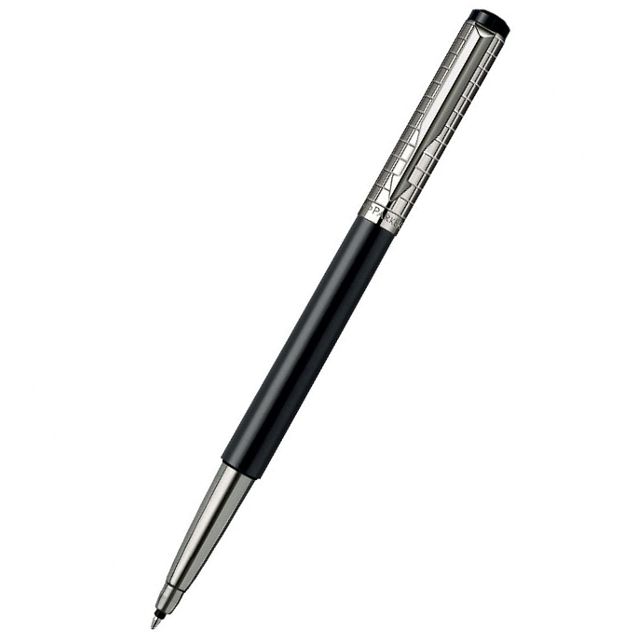 Ручка-ролер Parker Vector Premium Satin Black SS Chiselled