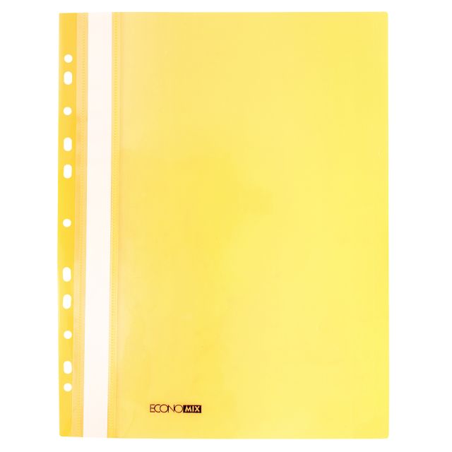 Файл з швидкозшивачем А4 EconoMix з перфорацією жовтий