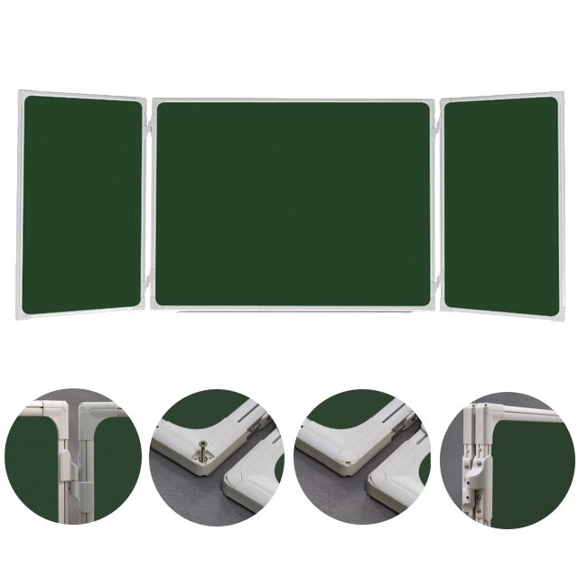 Дошка-тріптих "2х3" магнітна 90х120/240см для крейди зелена