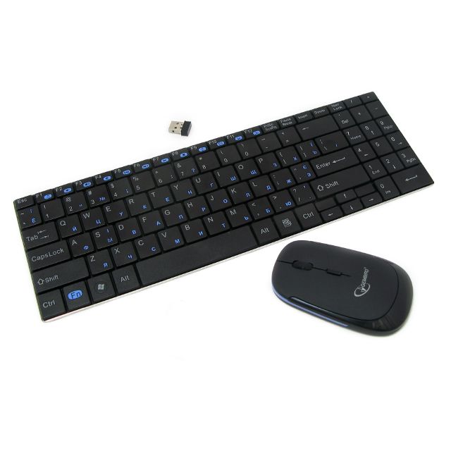 Набір Gembird KBS-P5-UA бездротові клавіатура та миша, чорні