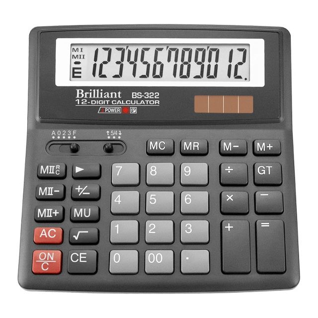 Калькулятор Brilliant 12 розрядний (BS-322)