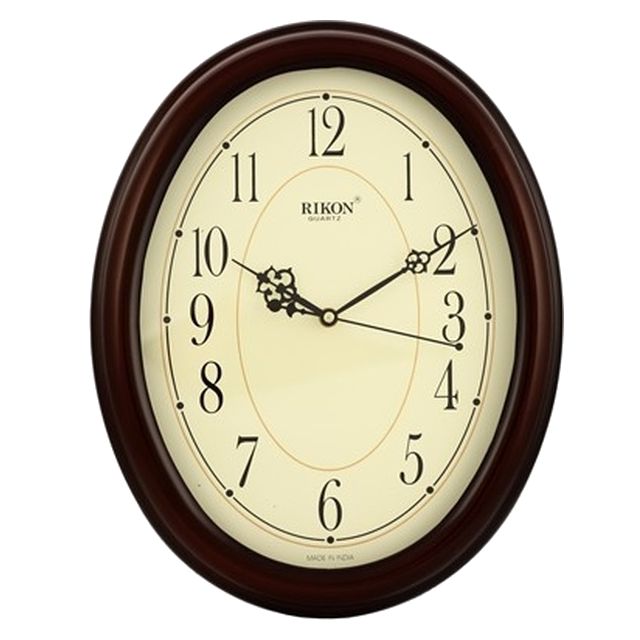 Настінні годинники RIKON 8651 овальний коричневий