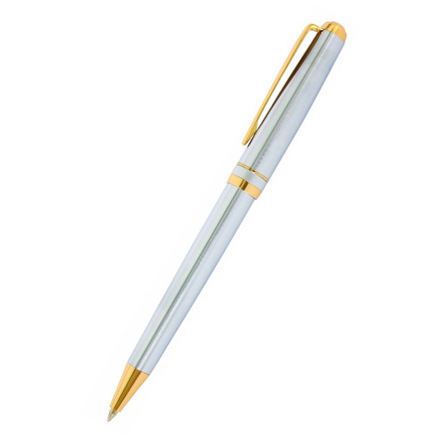 Ручка кулькова Optima Cabinet Prestige срібний корпус