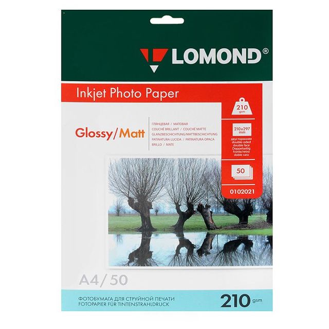 Фотопапір Lomond Glossy/Matte А4 210г/м2 50 аркушів двосторонній