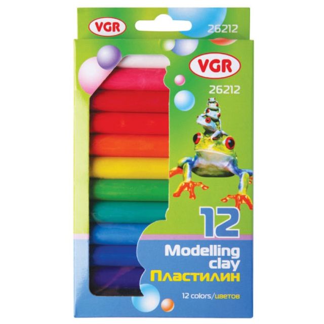 Пластилін VGR HappyKids 12 кольорів 200г (8004685262120)
