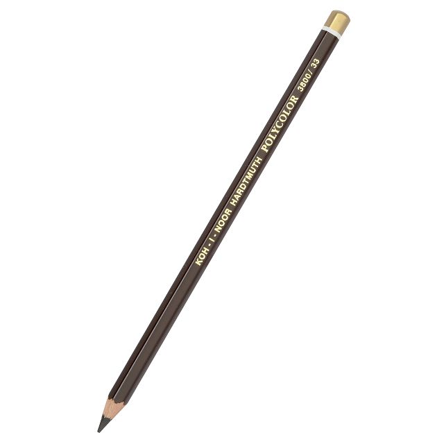 Олівець художній K-I-N Polycolor 3800/33 dark brown/темно-коричневий