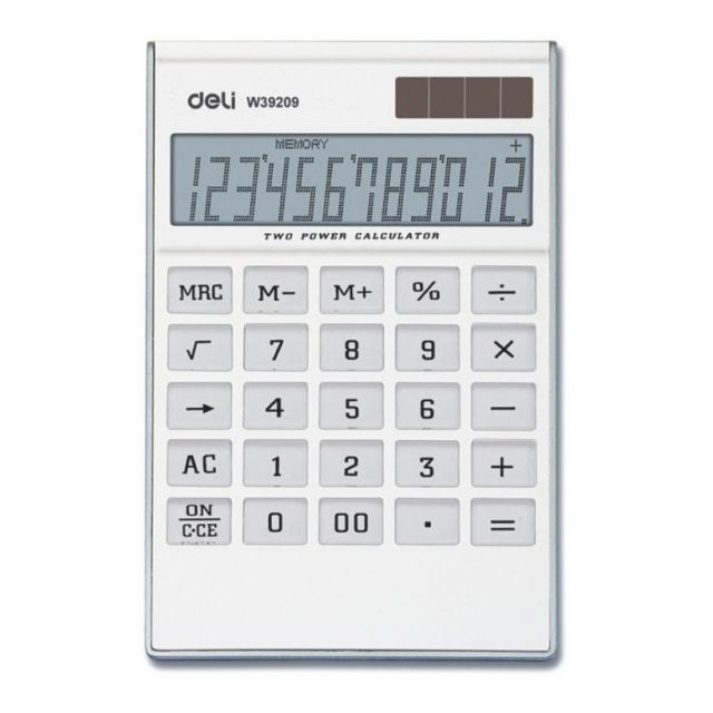 Калькулятор Deli 39209 12р білий