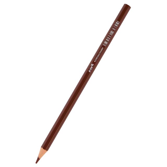 Олівець кольоровий Kite коричневий шестигранний