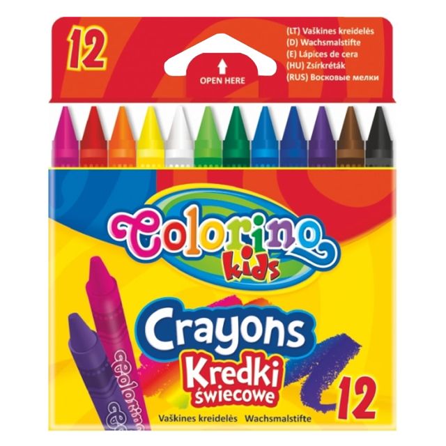 Крейда кольорова воскова Colorino 12 кольорів
