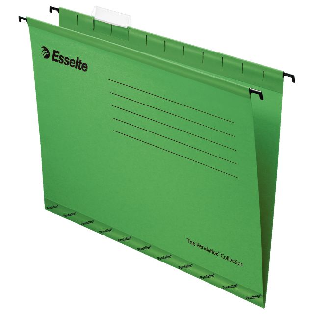 Підвісна папка А4+ Esselte Foolscap V-подібна картонна зелена