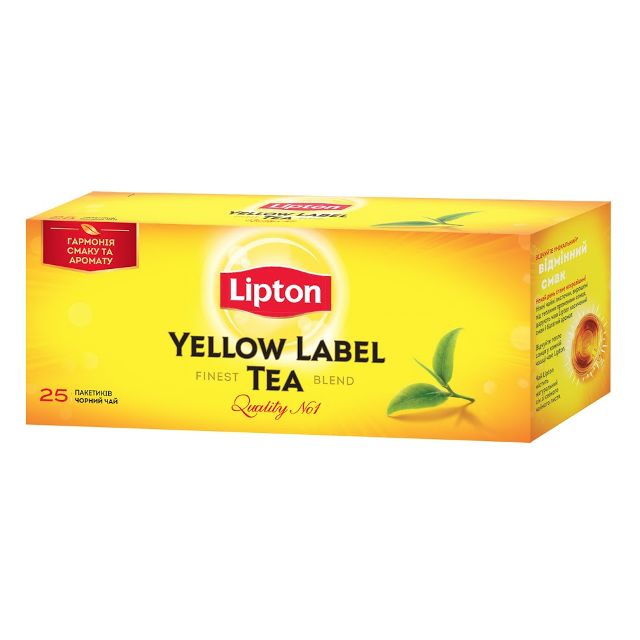 Чай Lipton Yellow Label у пакетиках 25х2г (8717163825976)