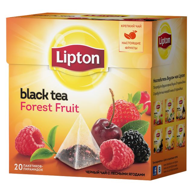 Чай Lipton Forest Fruit Tea у пірамідках 20х1,7г