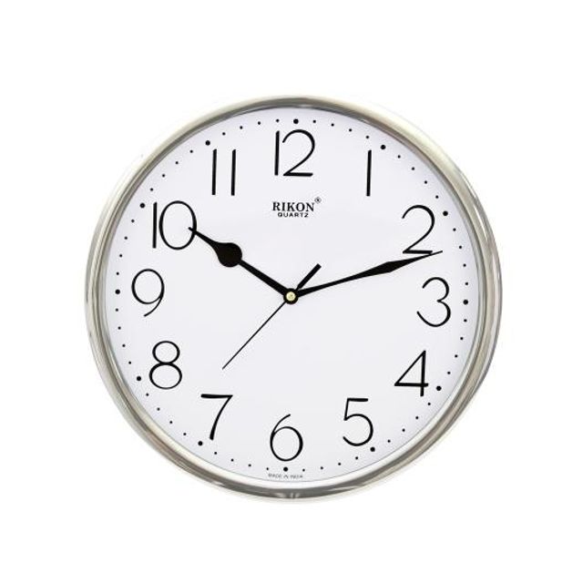Настінні годинники RIKON 2651 білі під срібло