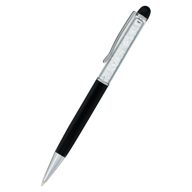 Ручка кулькова Regal із кристалами чорна