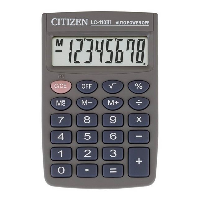 Калькулятор Citizen LC-110III кишеньковий 8р