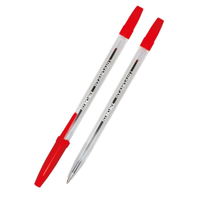 Ручка кулькова EconoMix Standart 0,5 мм червона