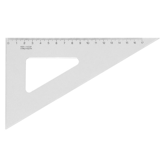Трикутник Koh-i-Noor прозорий 60°/17 см
