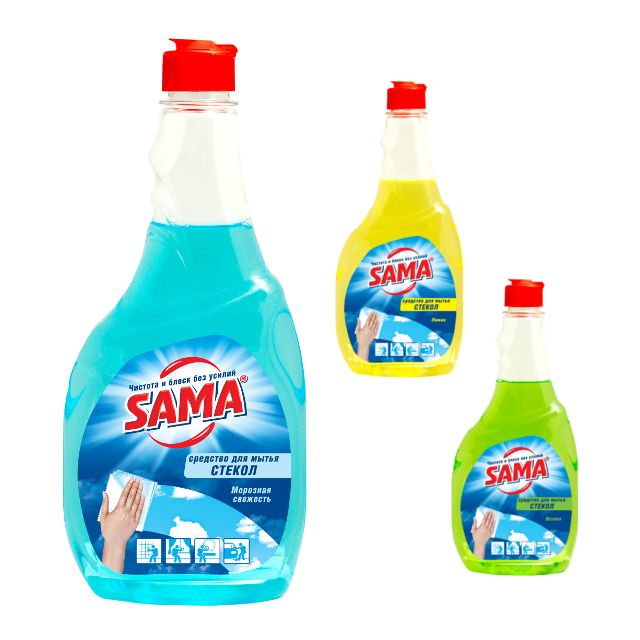 Засіб для миття вікон Sama змінний блок 500мл