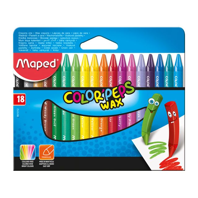 Крейда кольорова воскова Maped Color Peps Wax 18шт