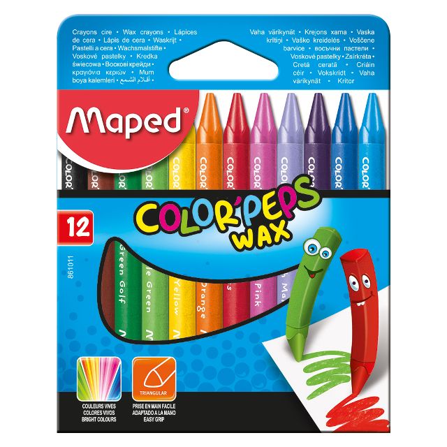 Крейда кольорова воскова Maped Color Peps Wax 12шт
