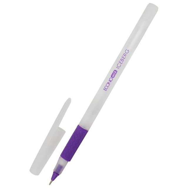 Ручка масляна EconoMix Iceberg 0,7 мм фіолетова