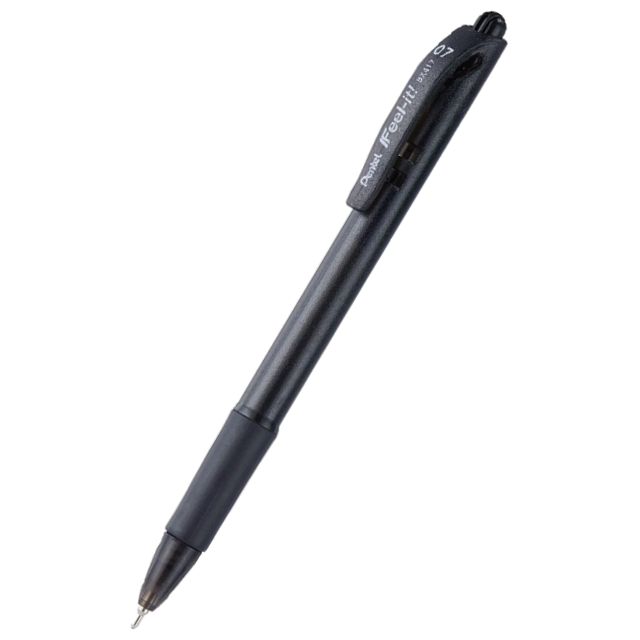 Ручка масляна автоматична Pentel BX417-A 0,7 мм чорна