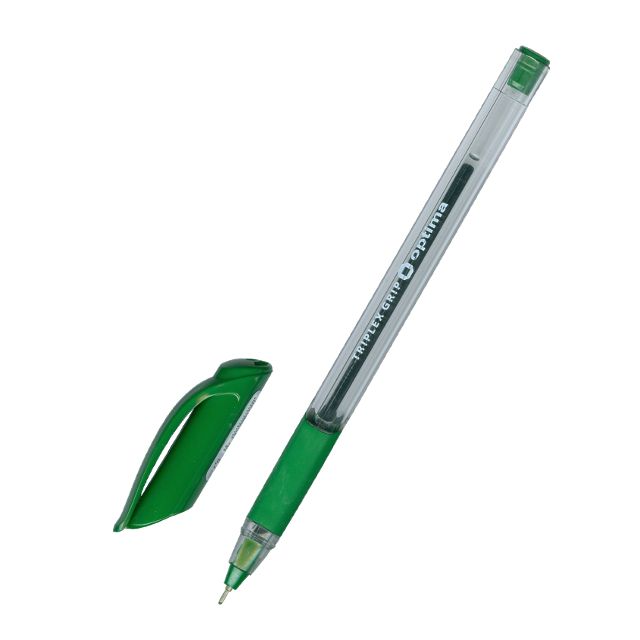 Ручка масляна Optima Triplex Grip 0,7 мм зелена