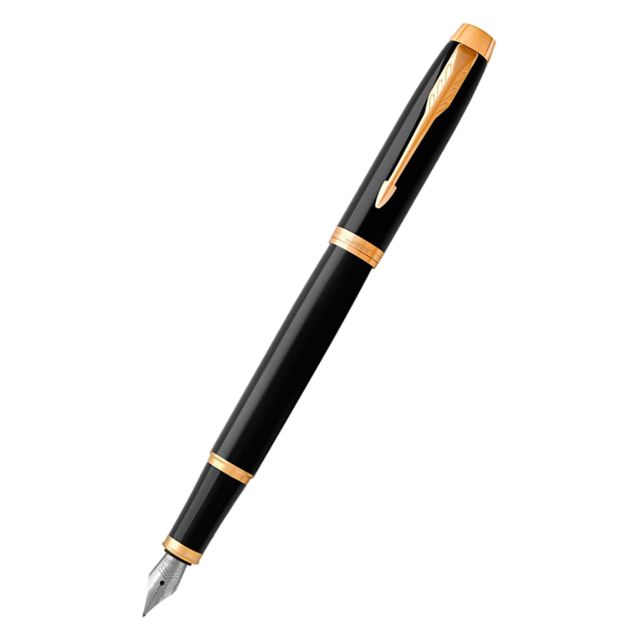 Ручка Паркер 22011 ІМ латунь глянець чорний з позолот перо (3501179316451)