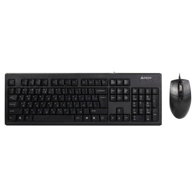 Набір клавіатура + миша A4Tech KR-83+OP-720 USB чорний