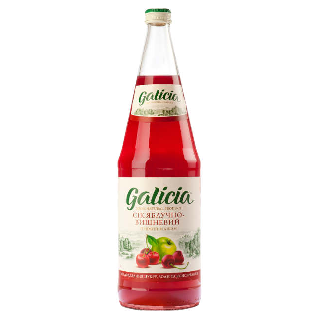 Сік Galicia Яблучно-вишневий 1л скло