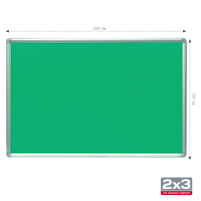 Дошка "2х3" 100х200см магнітно-крейдяна зелена металева рамка X-Line