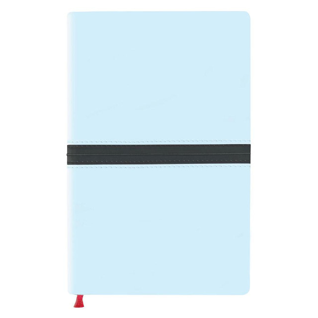 Діловий записник А5 Optima Caprice 256 сторінок на гумці блакитна з чорним