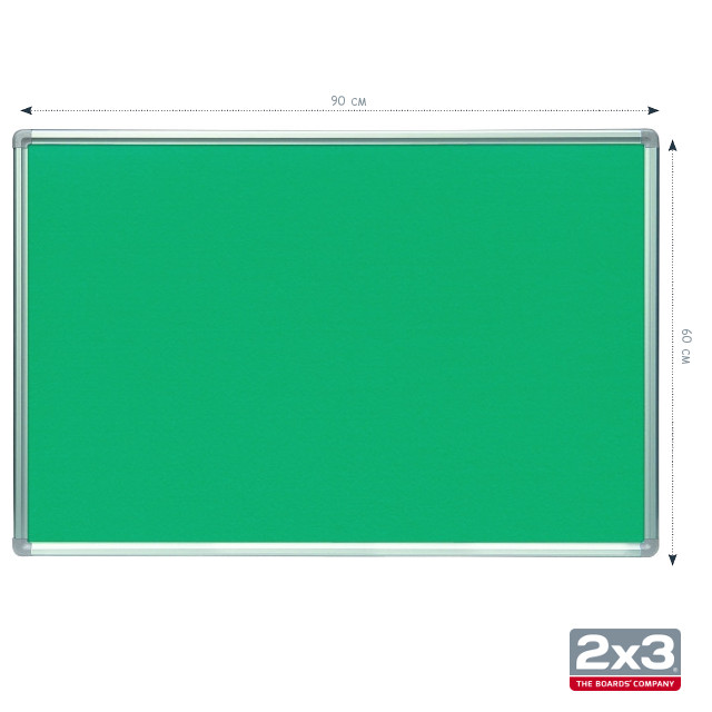 Дошка "2х3" 60х90см магнітна для крейди зелена металева рамка X-Line