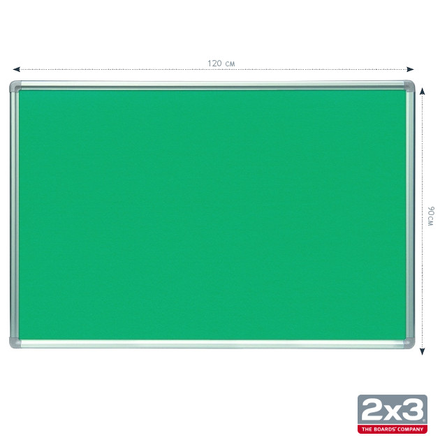 Дошка "2х3" 90х120см магнітна для крейди зелена металева рамка X-Line