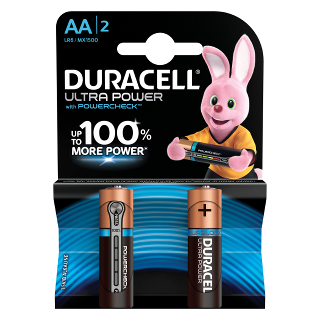 Батарейки Duracell Ultra Power 1.5В MX1500-LR6 AA 2шт