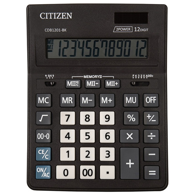Калькулятор Citizen CDB1201-BK 12 розрядний (CDB1201-BK)